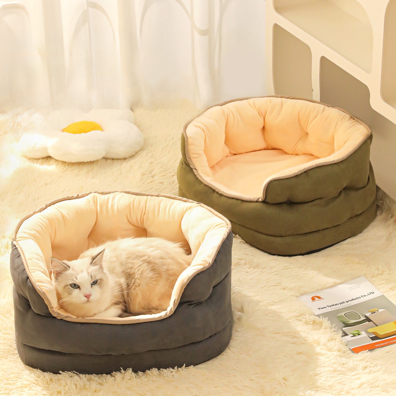 Warm Plush Pet Sofa Bed Thickened Washable Cushion