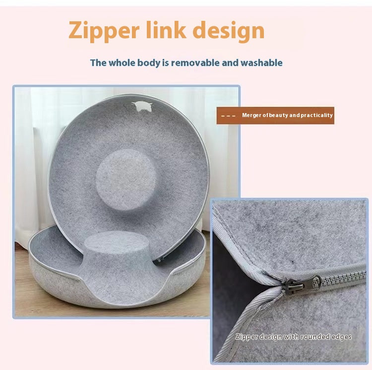 Pet Comfortable Round Tunnel Bed For Sleeping And Play