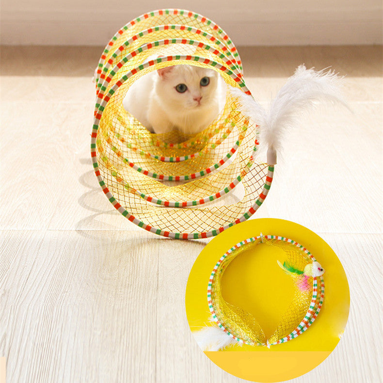 Foldable Storage Tunnel Interactive Pet Toy