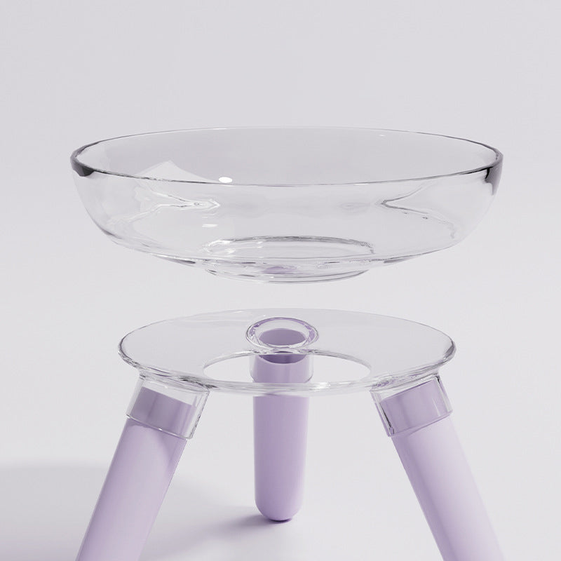Pet Glass Feeding Bowl Anti-Spill Water and Food Dish
