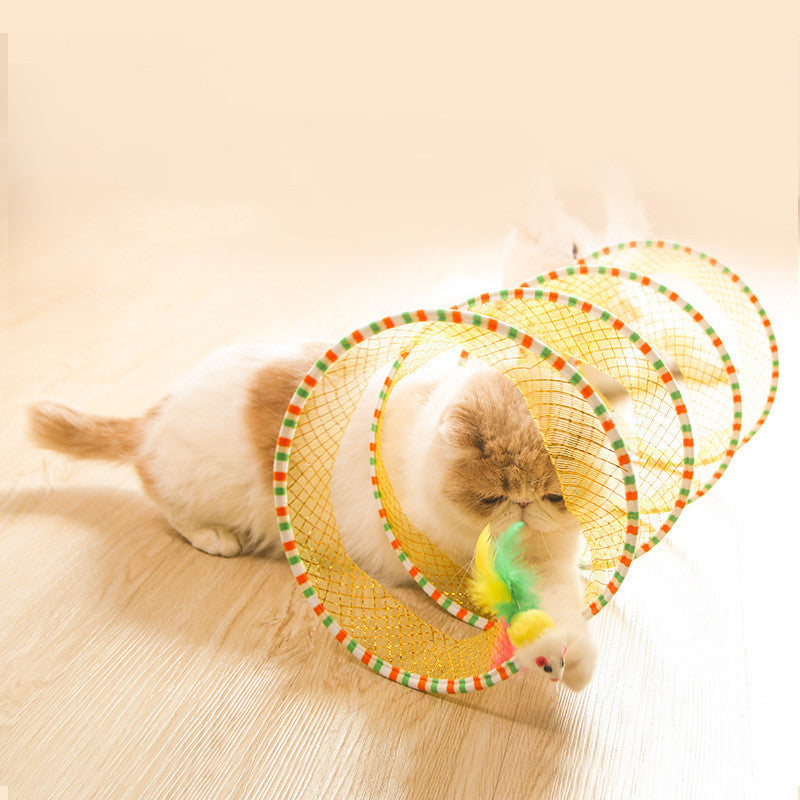 Foldable Storage Tunnel Interactive Pet Toy