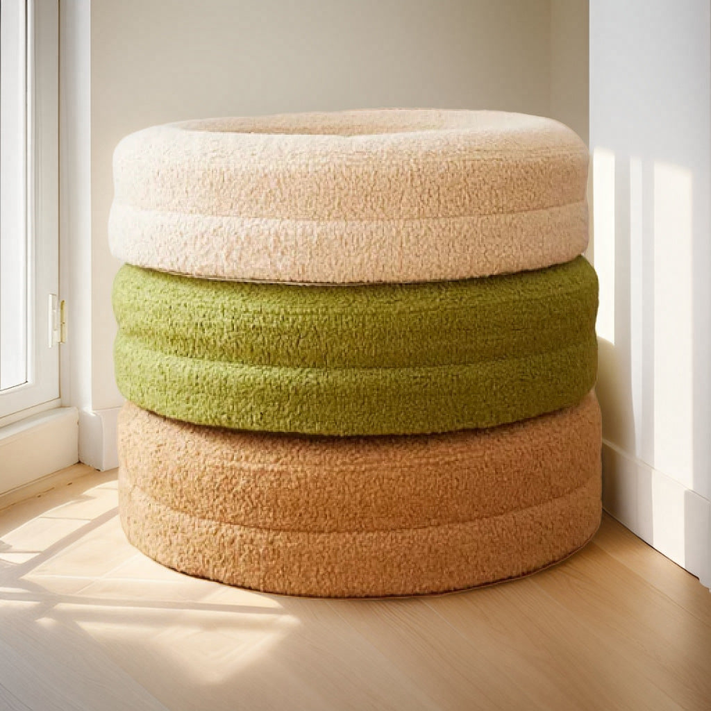 Household Solid Color Leisure Pet Round Bed Nest