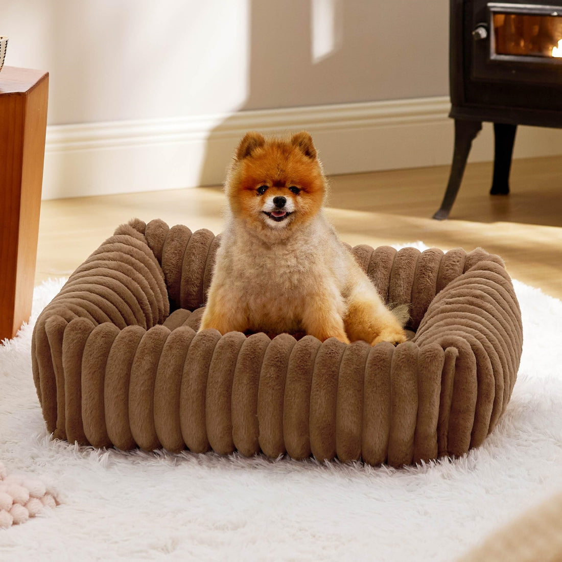 All Season Warm Plush Pet Bed Comfortable Cozy Sleeping House