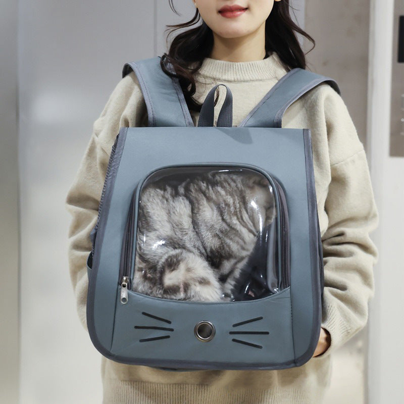 Pet Carrier Backpack Outdoor Breathable Travel Bag