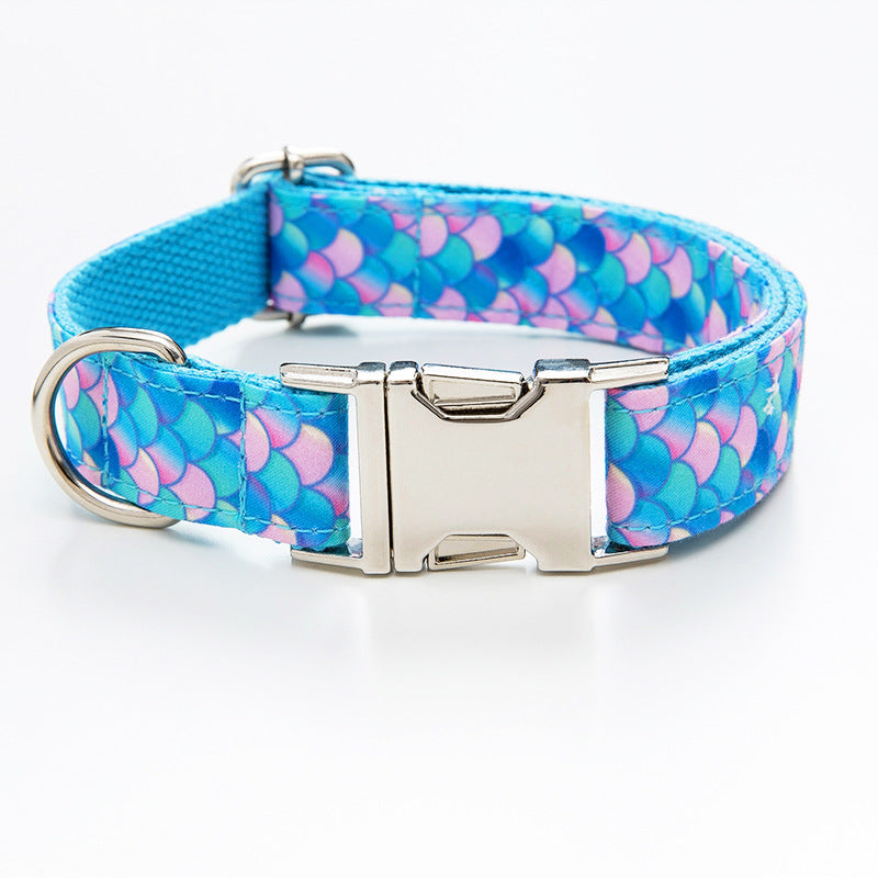 Mermaid Style Pet Collar With Matching Leash