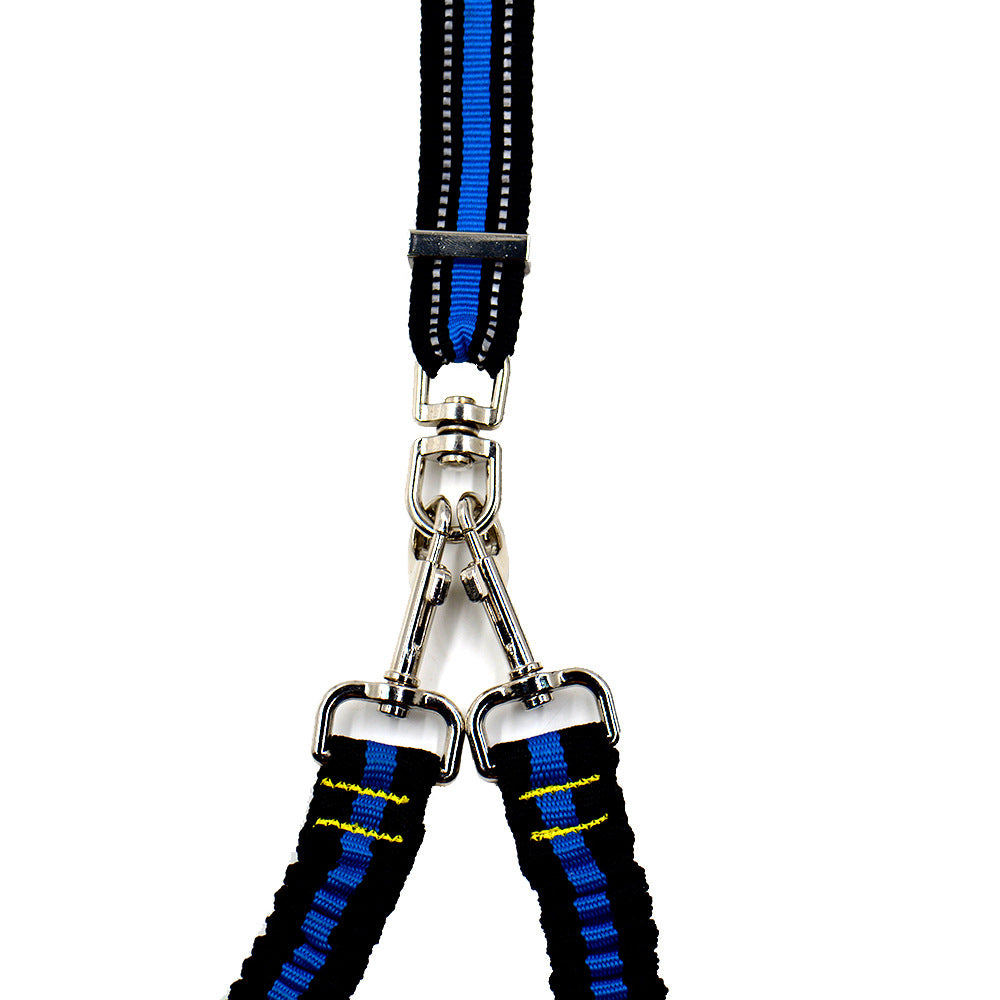 Adjustable Double-Headed Pet Leash Durable Nylon Walking