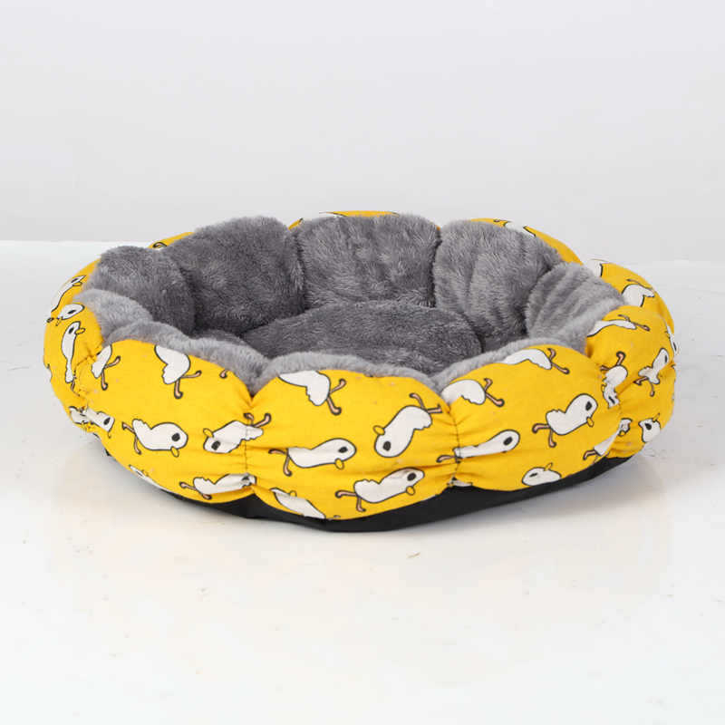 Calming Donut Pet Bed Soft Round Fluffy Indoor Cushion