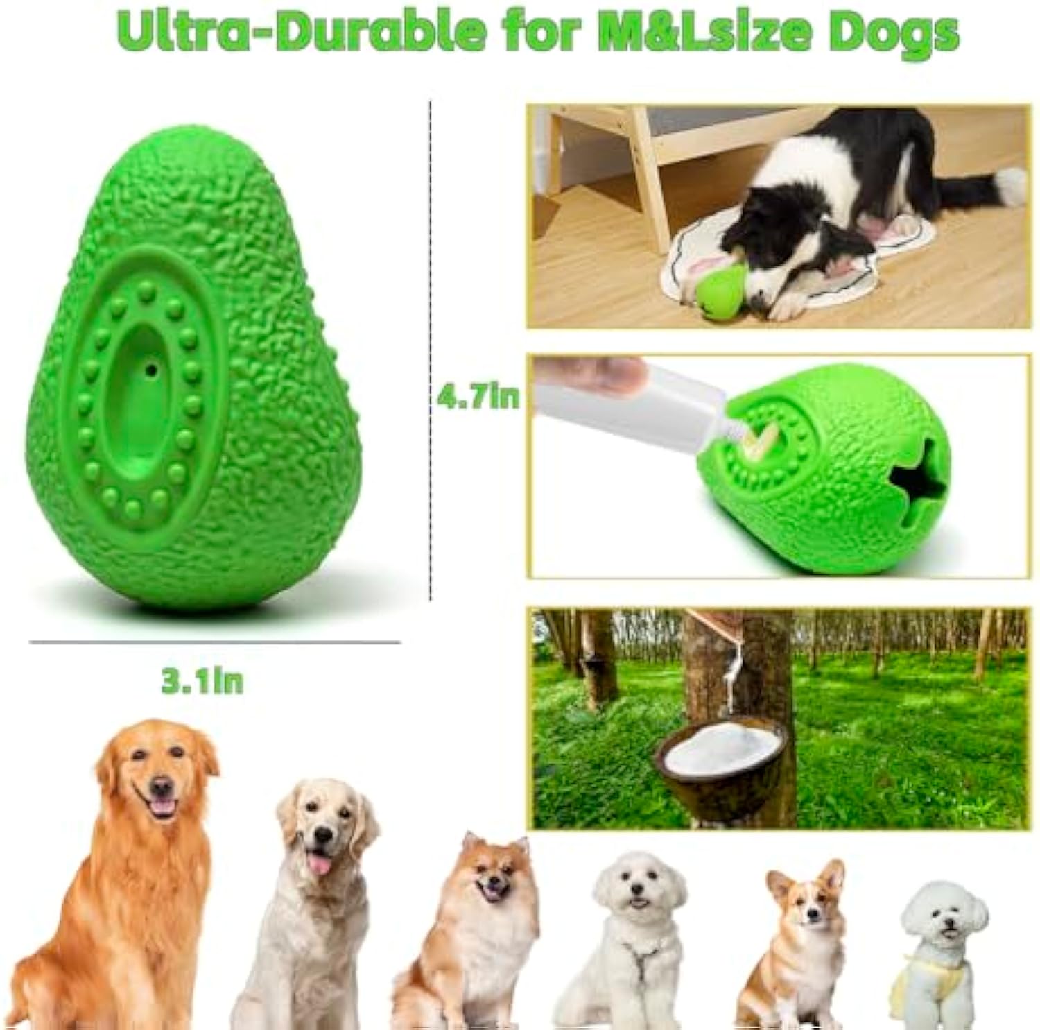 Heavy Duty Indestructible Rubber Chew Toy For Pets