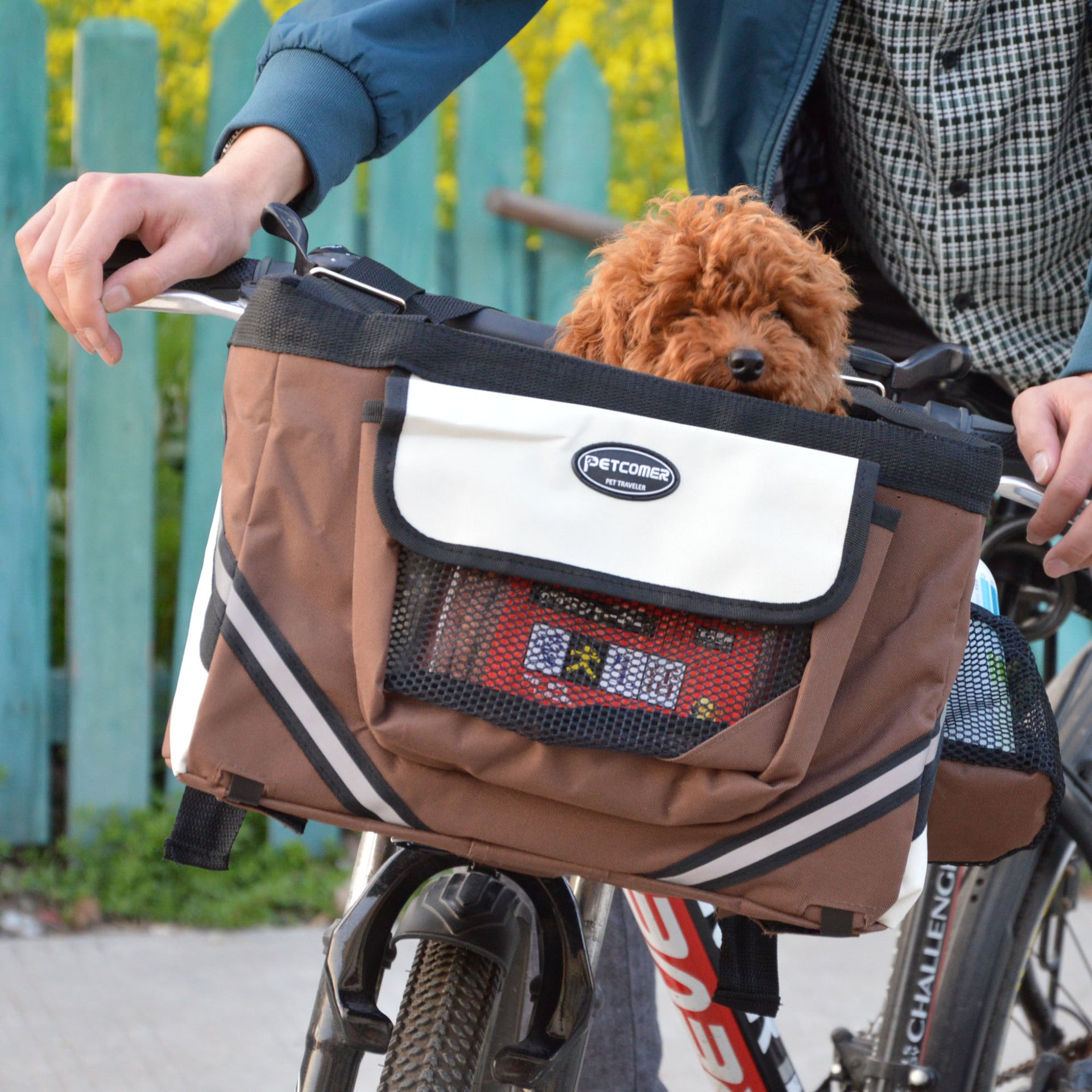 Pet Bicycle Carrier Bag Front Handlebar Removable Basket