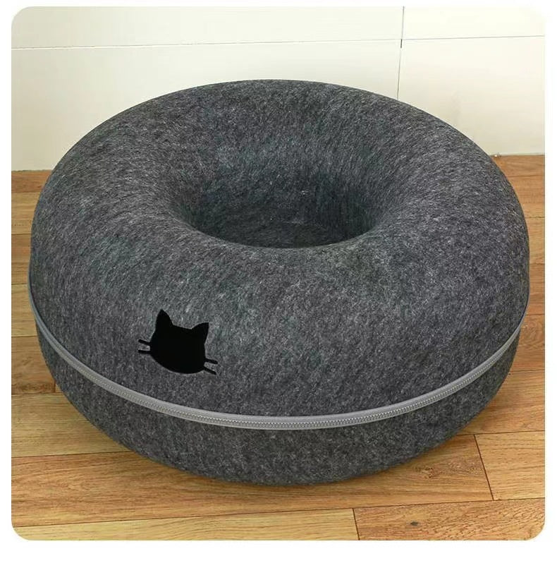 Pet Comfortable Round Tunnel Bed For Sleeping And Play