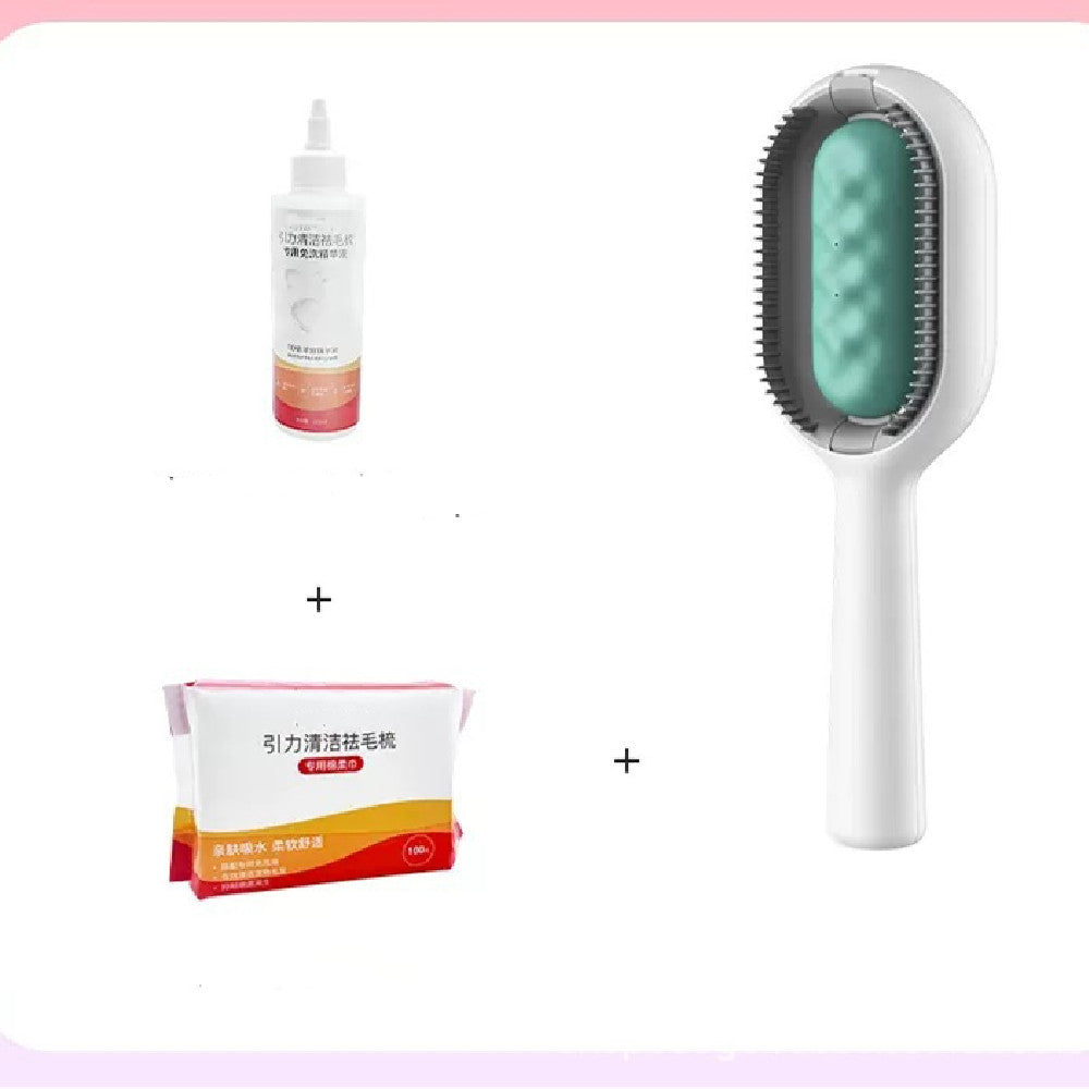 Pet Dematting Grooming Brush Hair Removal Comb With Hair Collector