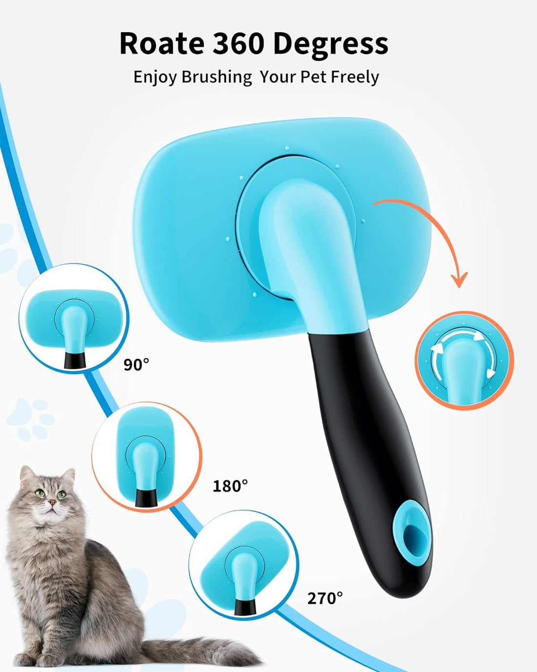 Pet Grooming Brush Shedding And Fur Removal Tool