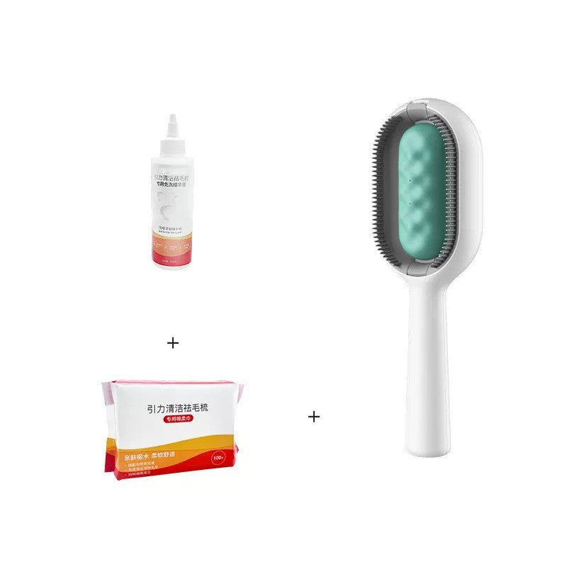 Pet Dematting Grooming Brush Hair Removal Comb With Hair Collector