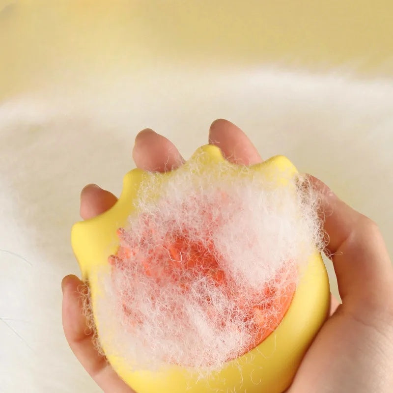 Pet Bath Massage Brush with Shampoo Box