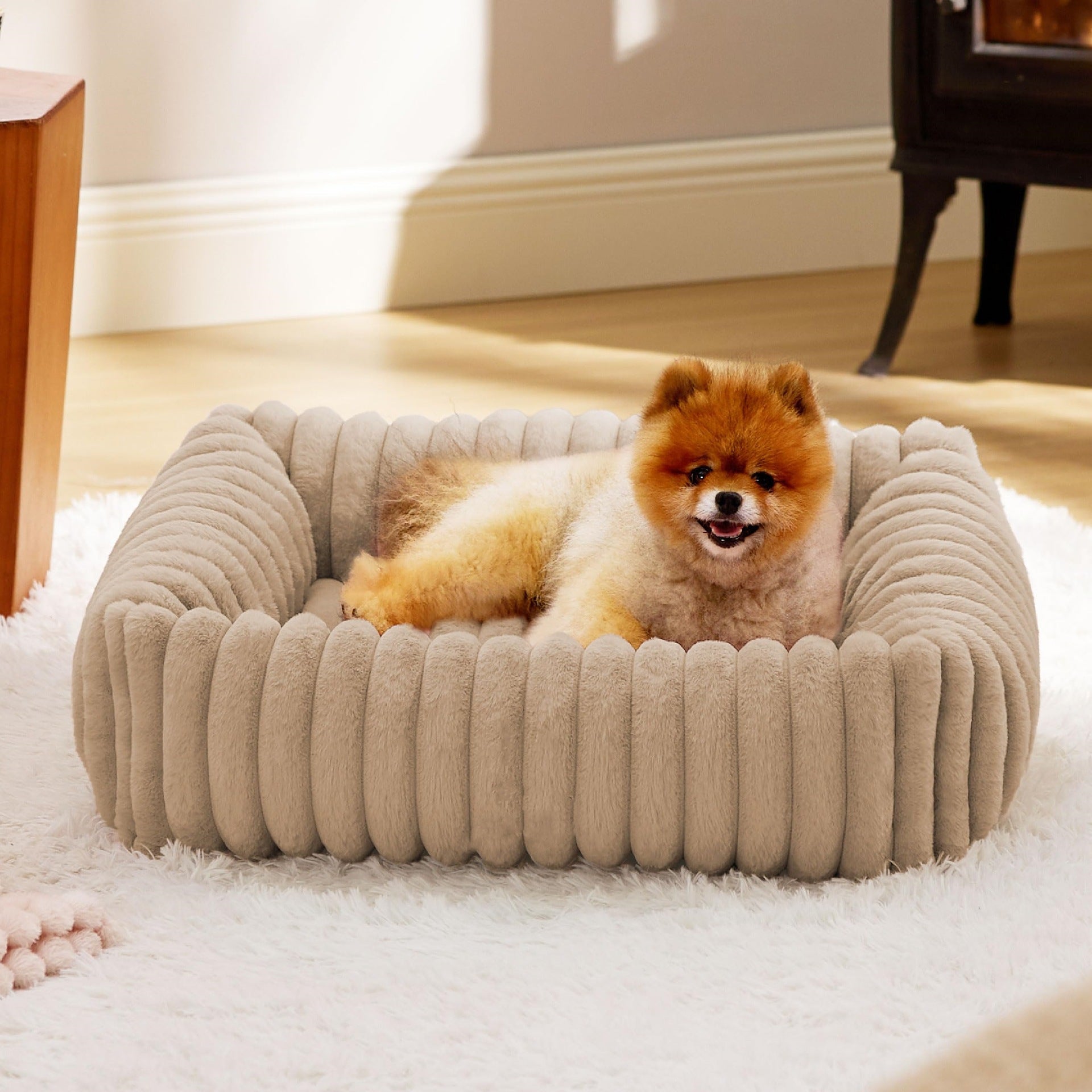 All Season Warm Plush Pet Bed Comfortable Cozy Sleeping House