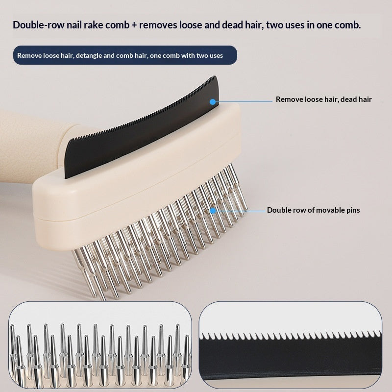Pet Grooming Brush Hair Remover Detangler Tool