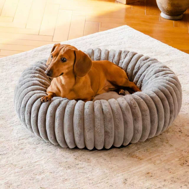 Pet Plush Bed Round Soft Warm Sleeping Mat