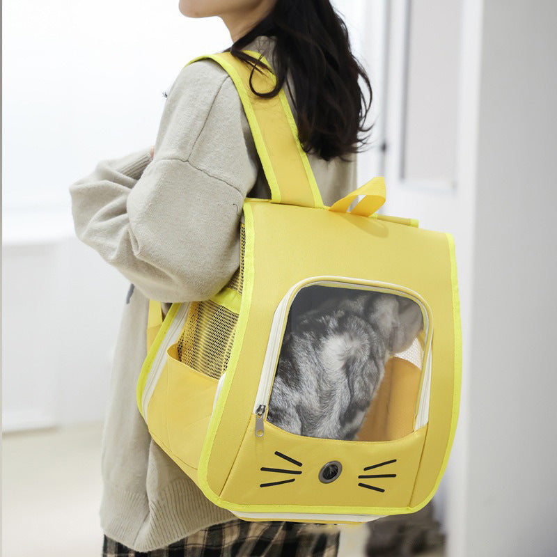 Pet Carrier Backpack Outdoor Breathable Travel Bag