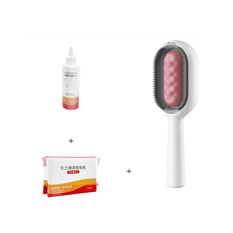 Pet Dematting Grooming Brush Hair Removal Comb With Hair Collector