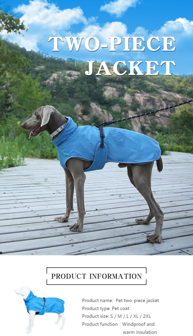 Warm Waterproof Pet Shell Jacket for Winter Outdoors