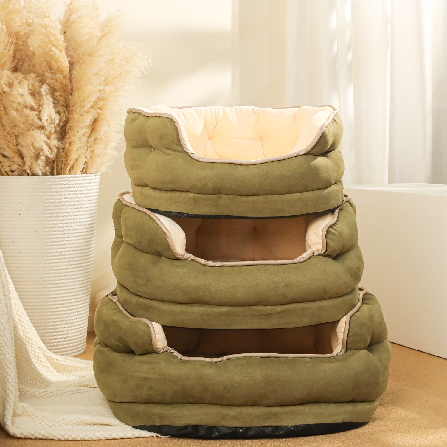 Warm Plush Pet Sofa Bed Thickened Washable Cushion