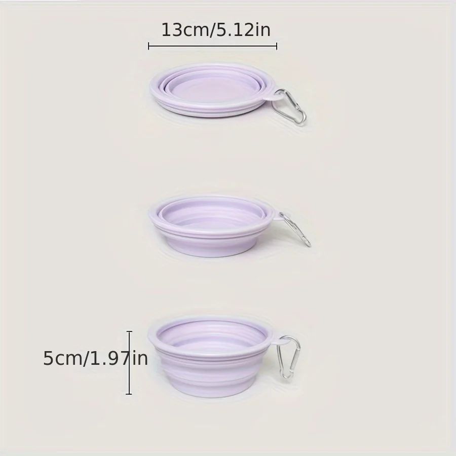 Hanging Foldable Pet Bowl Portable Travel Food Water Container