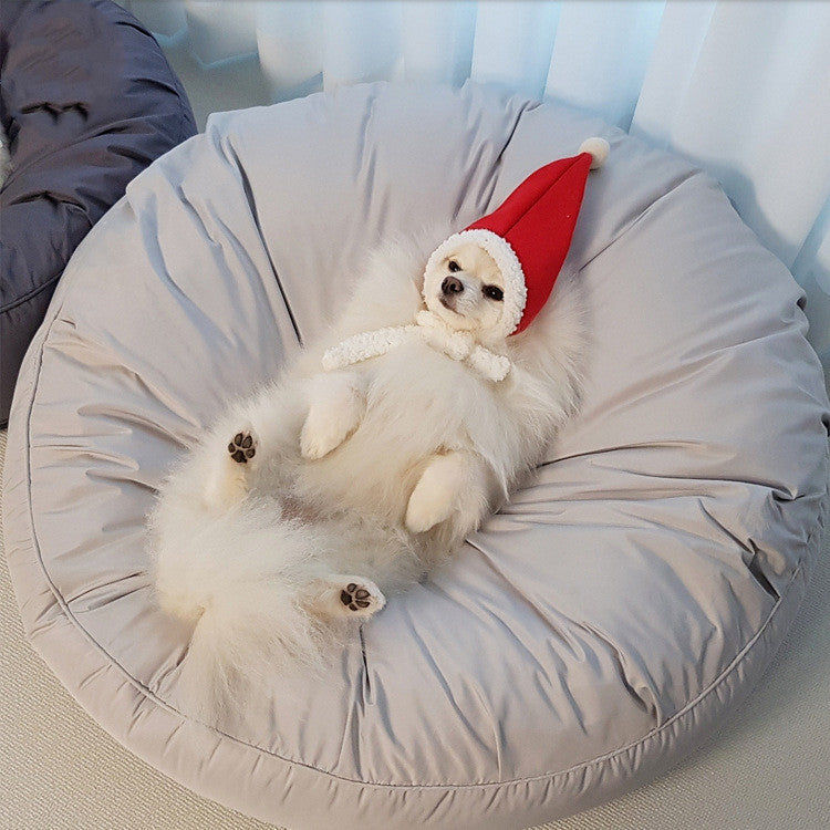 Moisture Proof Dust Proof Elastic Removable Washable Round Pet Bed