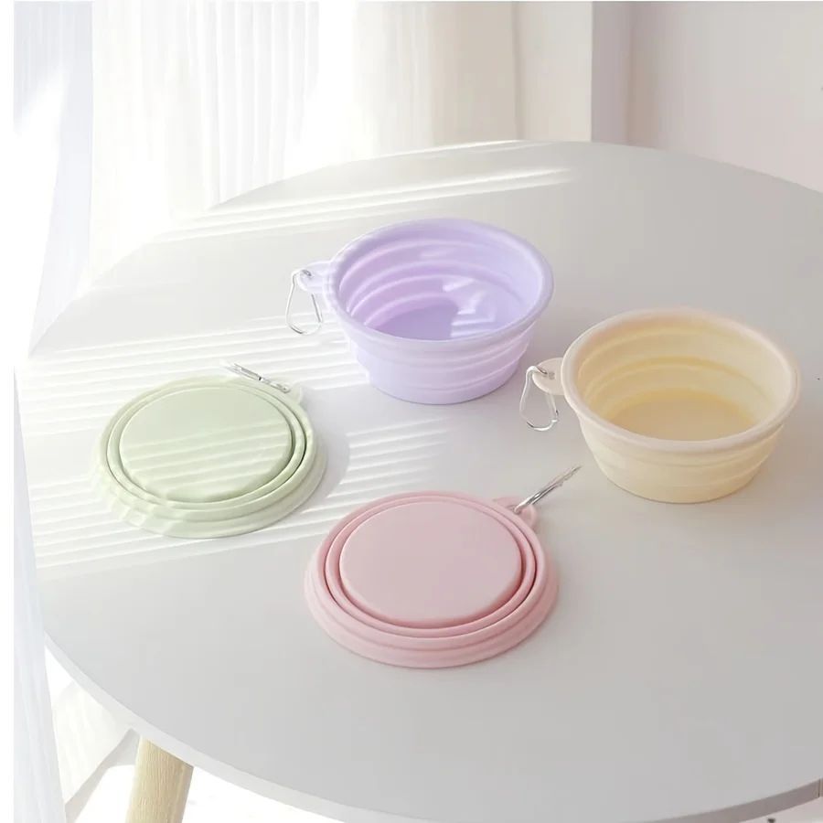 Hanging Foldable Pet Bowl Portable Travel Food Water Container