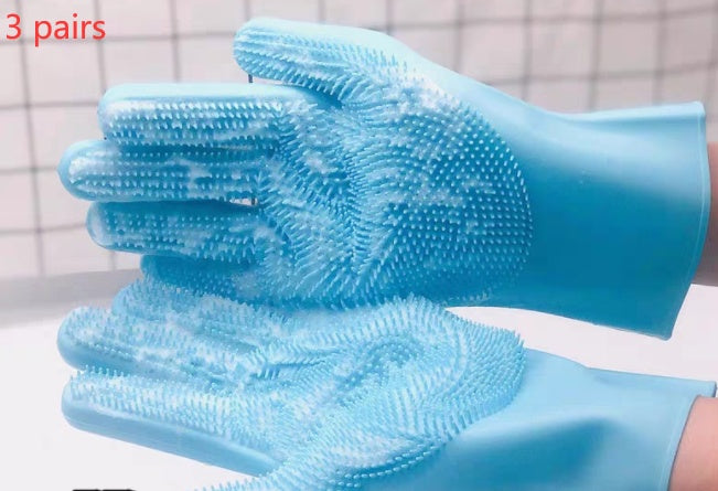 Silicone Pet Grooming Brush Glove Hair Massage Tool