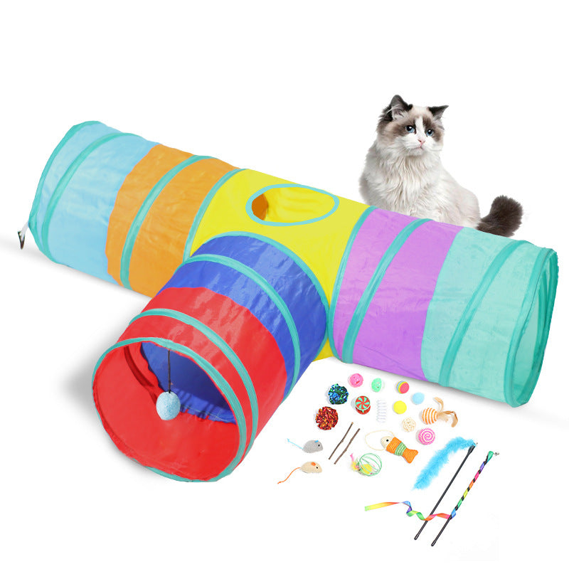 Foldable Tunnel Climbing Interactive Pet Toy