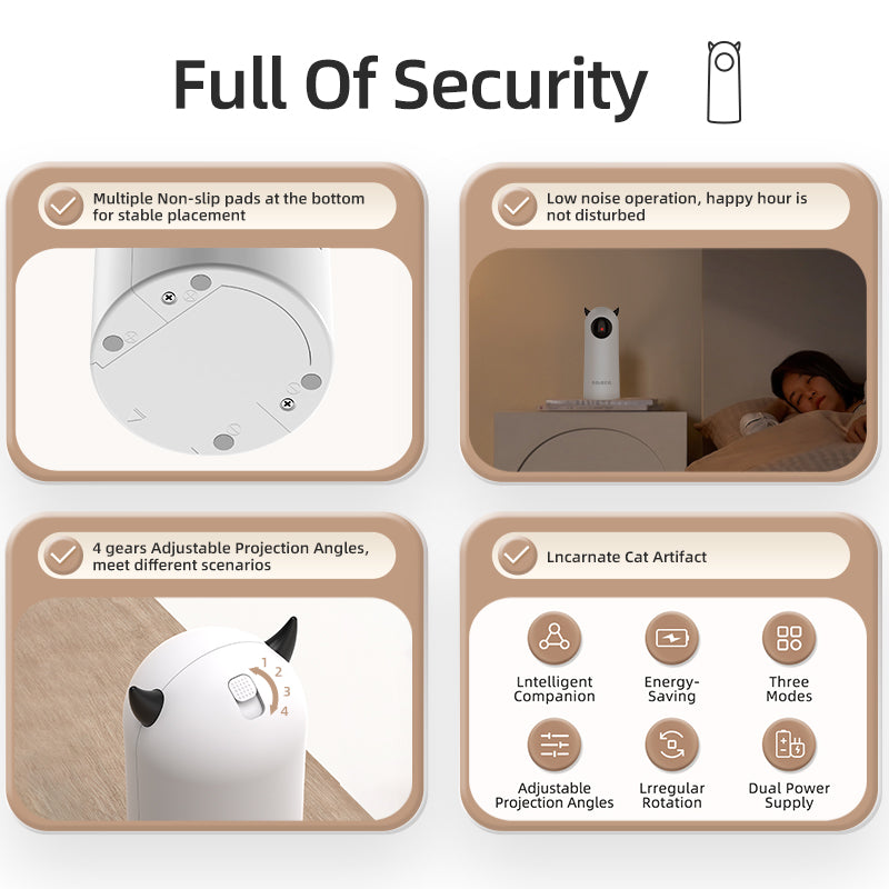 Automatic Infrared Interactive Pet Teaser Toy