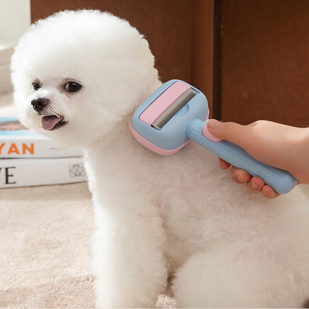 Pet Deshedding And Dematting Grooming Brush Reduces Shedding