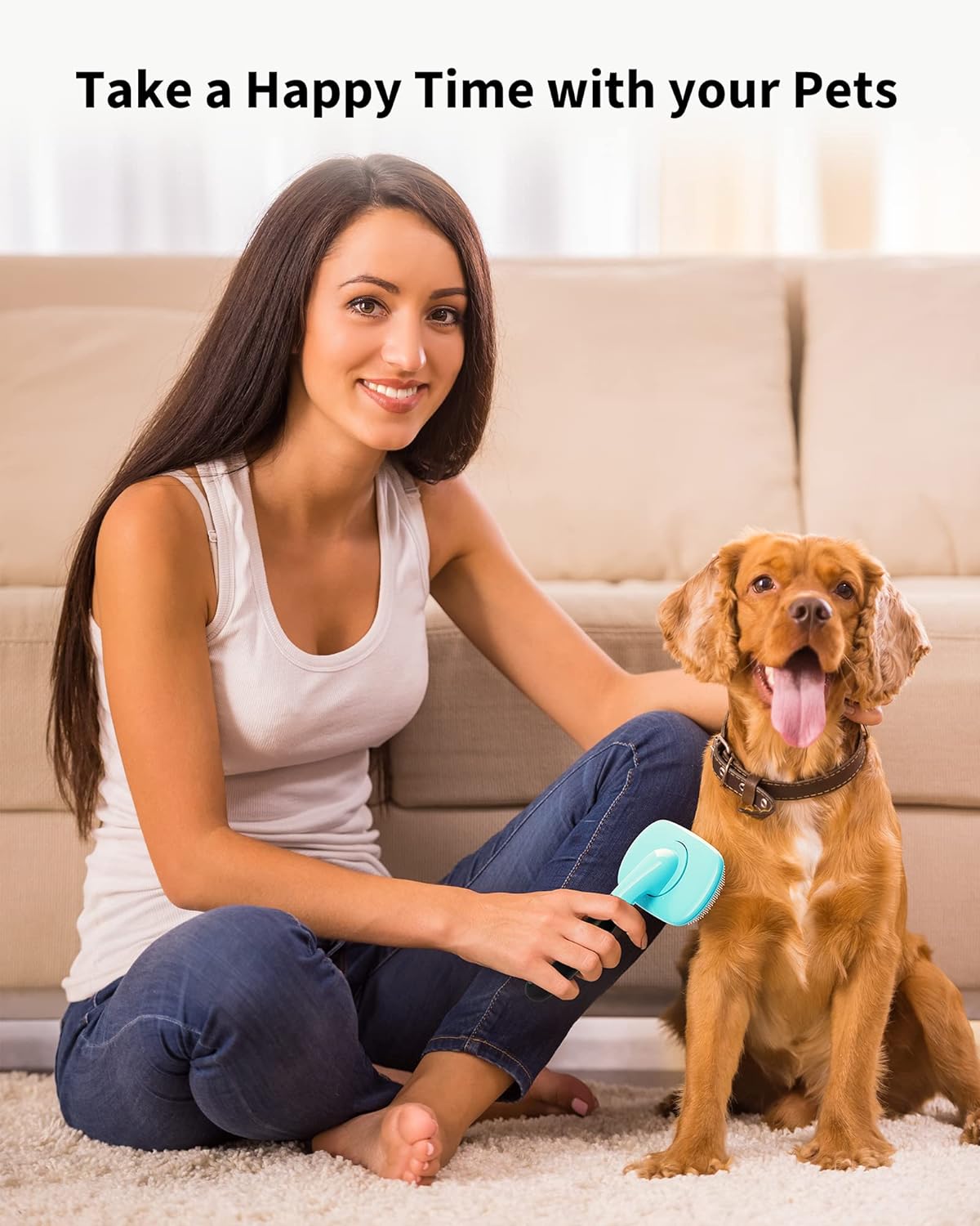 Pet Grooming Brush Shedding And Fur Removal Tool