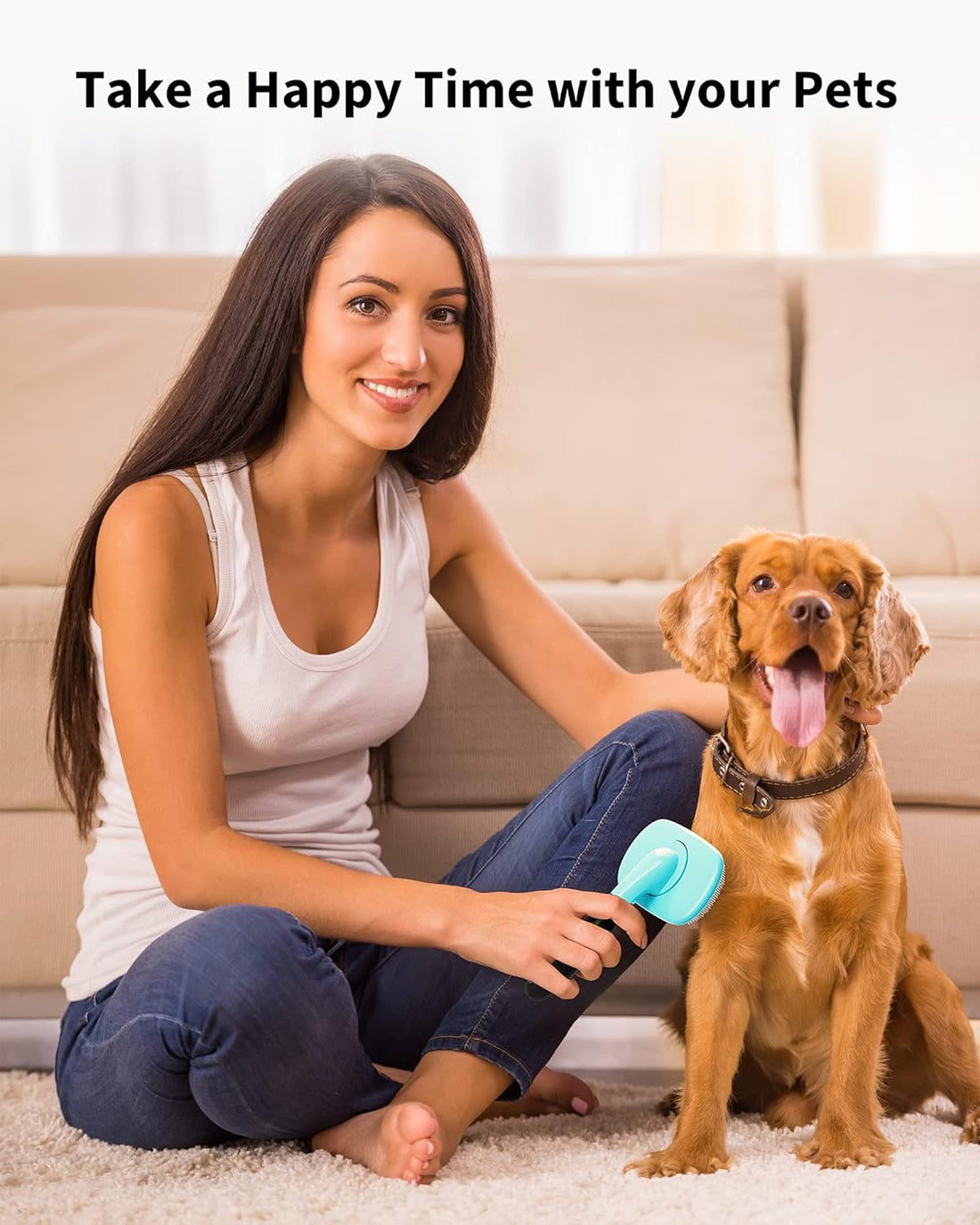 Pet Grooming Brush Shedding And Fur Removal Tool