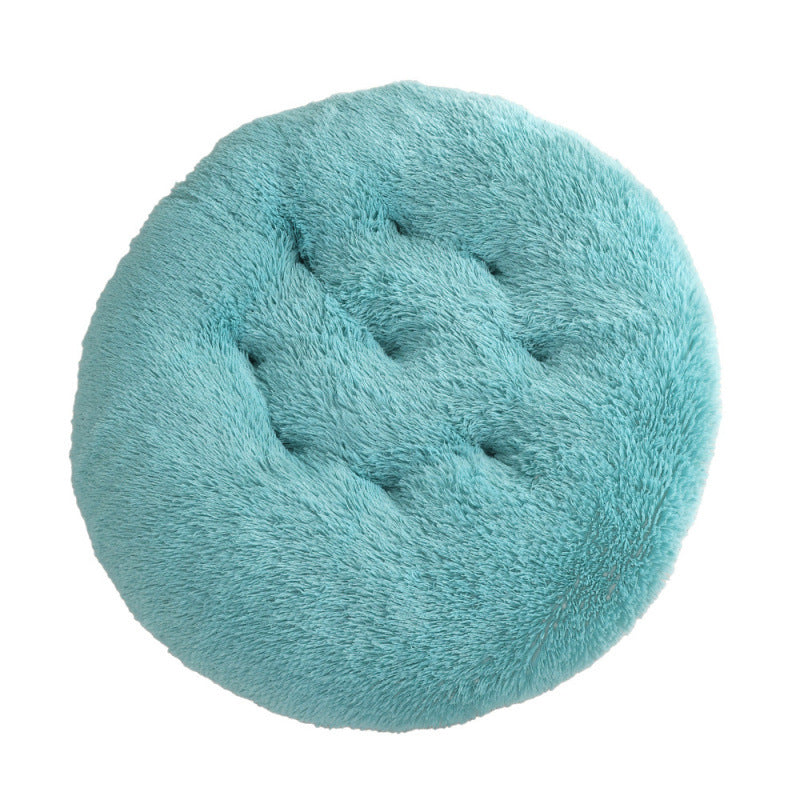 Round Plush Warm Pet Bed Soft Comfortable Sleeping Mat