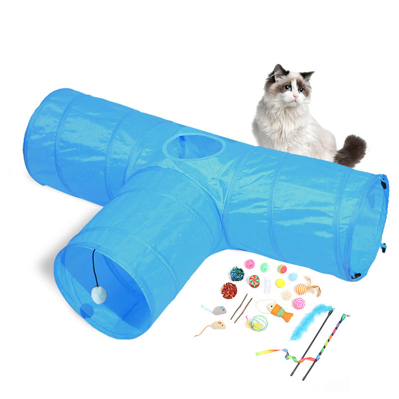 Foldable Tunnel Climbing Interactive Pet Toy