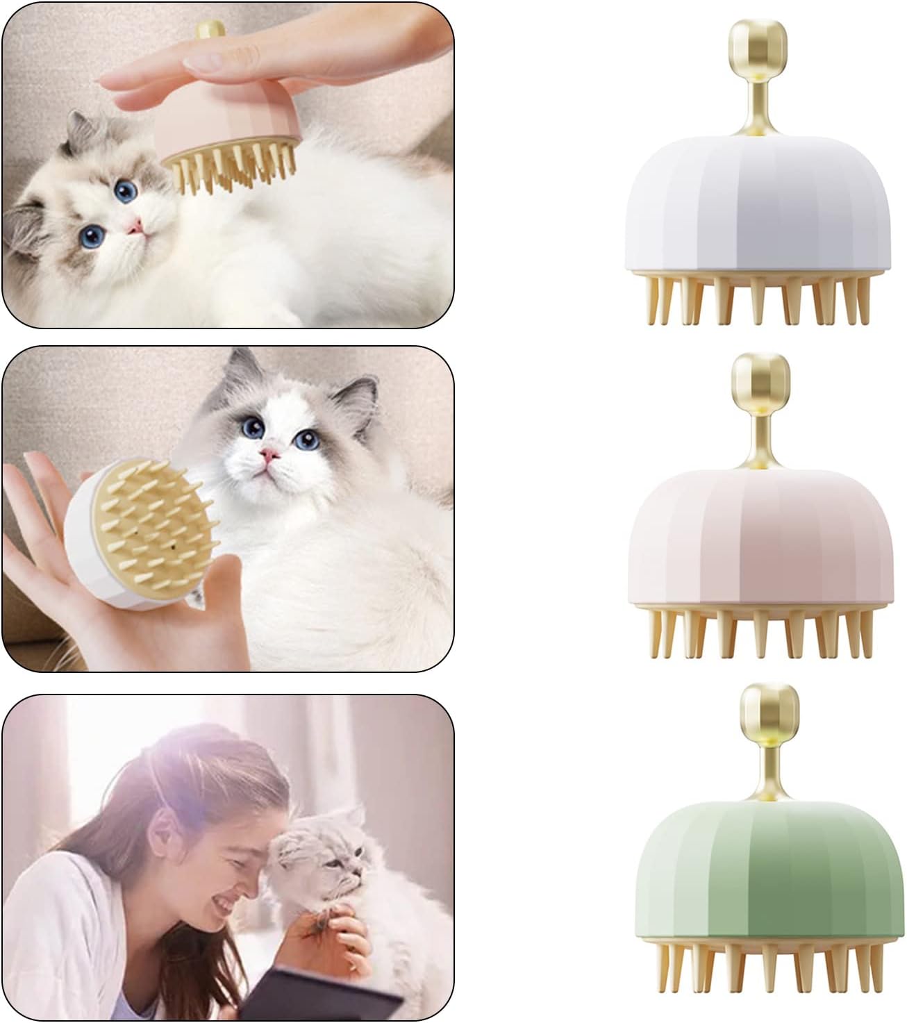 Pet Bath Massage Shampoo Brush Grooming Brush