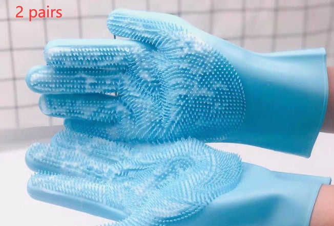 Silicone Pet Grooming Brush Glove Hair Massage Tool
