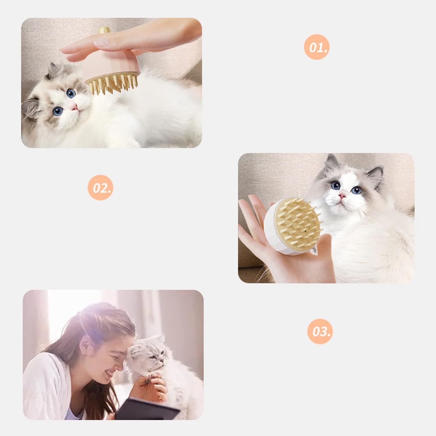 Pet Bath Massage Shampoo Brush Grooming Brush