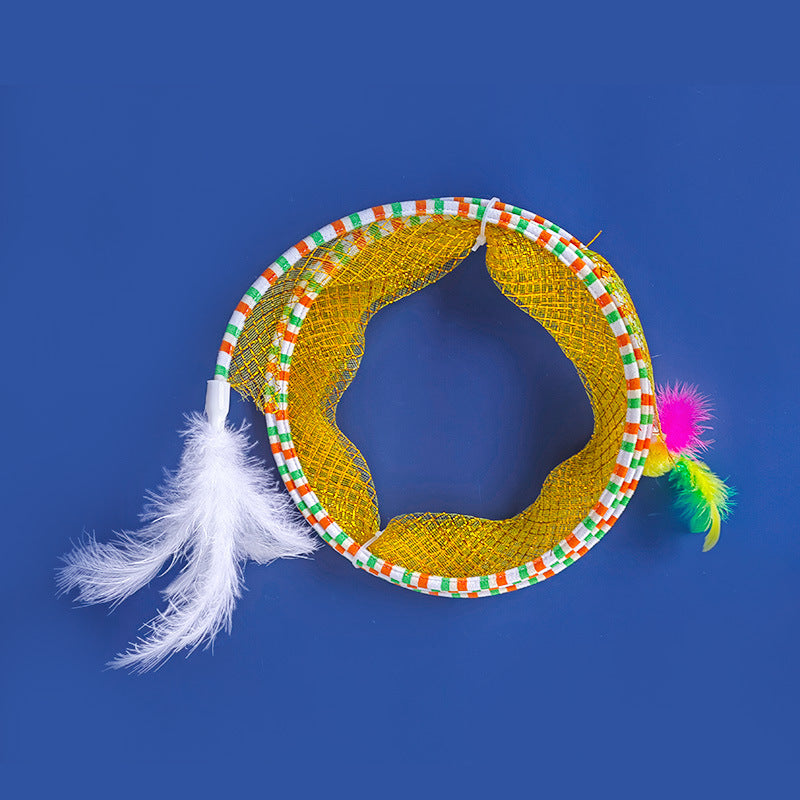Foldable Storage Tunnel Interactive Pet Toy