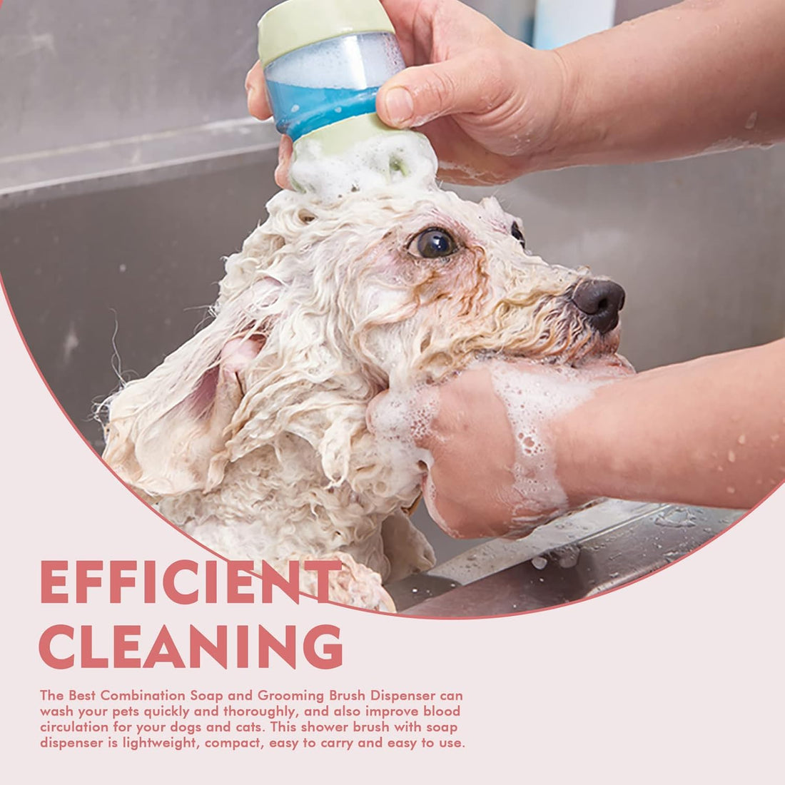 Pet Bath Grooming Brush Silicone Massage Hair Cleaner