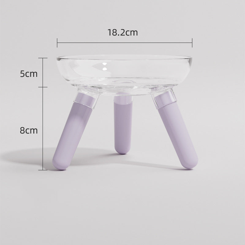 Pet Glass Feeding Bowl Anti-Spill Water and Food Dish