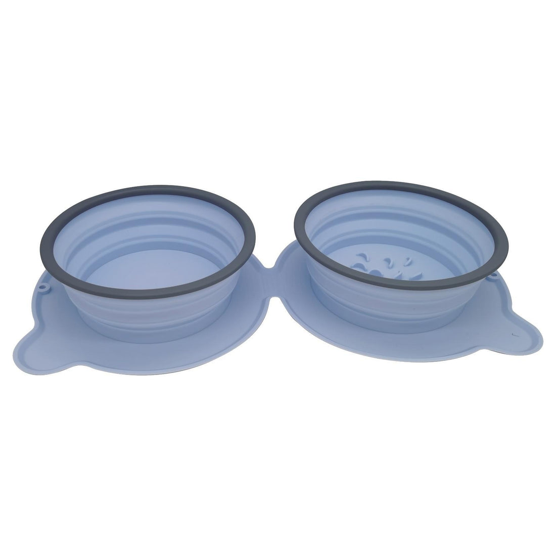Portable Foldable Silicone Pet Double Feeding Bowl