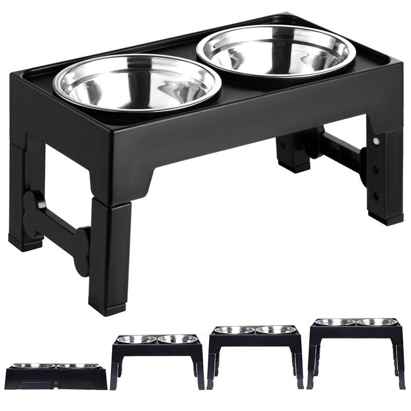 Pet Elevated Feeding Bowl Neck Protection Anti-Tip Design