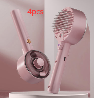 Self Cleaning Pet Hair Remover Brush Grooming Tool