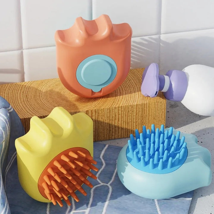 Pet Bath Massage Brush with Shampoo Box
