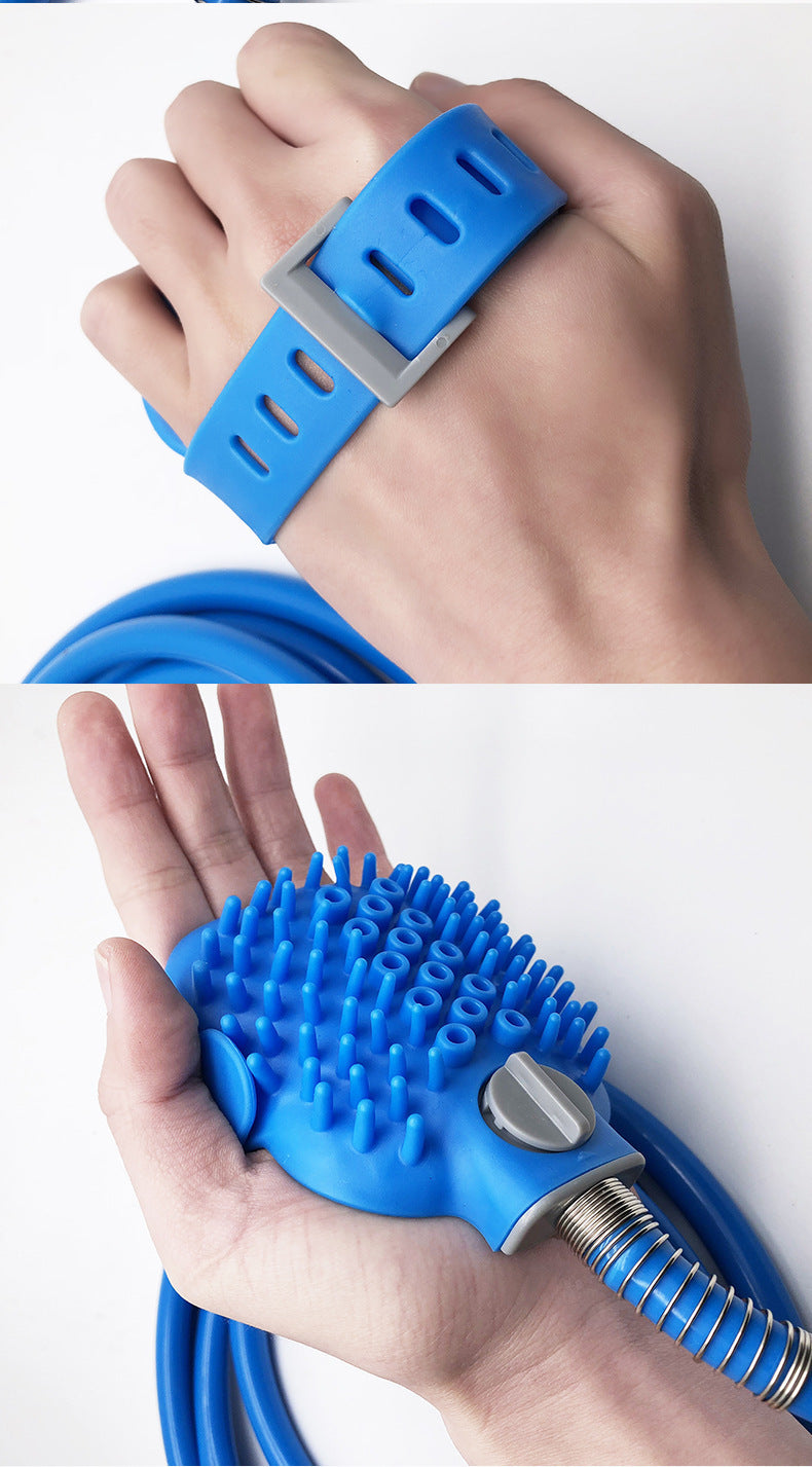 Silicone Pet Bathing Gloves Handheld Massage Brush