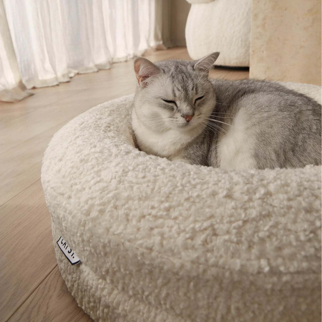Household Solid Color Leisure Pet Round Bed Nest