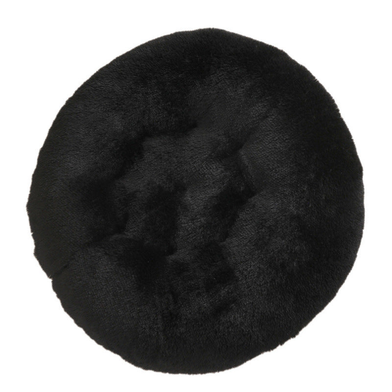 Round Plush Warm Pet Bed Soft Comfortable Sleeping Mat
