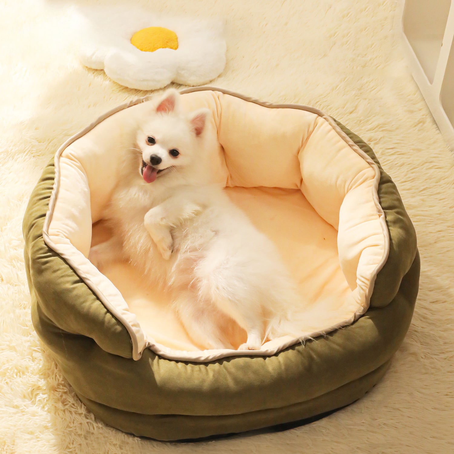 Warm Plush Pet Sofa Bed Thickened Washable Cushion